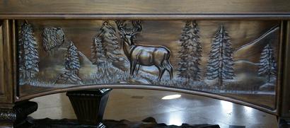 Wood Carved Elk Deer Bear Wildlife In Wood Inc
